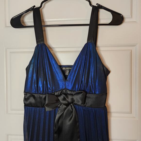 Vintage Womens Dress Medium Babydoll Y2K Mini Sheer Overlay Formal HOCO Bow - Picture 2 of 8